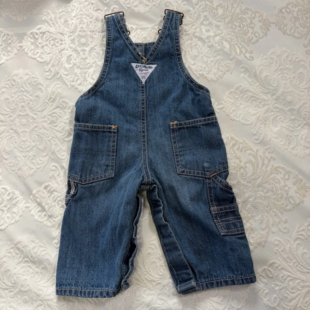 Oshkosh B’gosh Denim Overalls Dark Wash Size 3 months